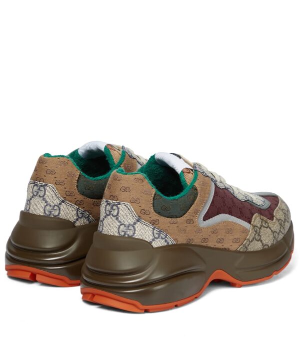 GUCCI GG Rhyton leather-trimmed sneakers - Image 2