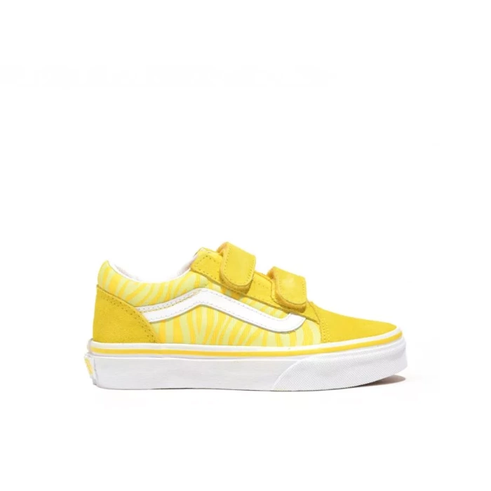 VANS Old Skool V Neon Animal Zebra / Yellow