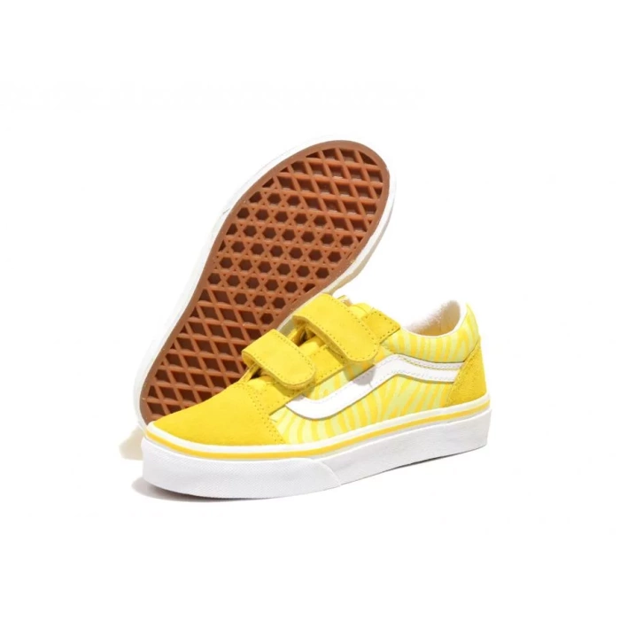 VANS Old Skool V Neon Animal Zebra / Yellow - Image 5