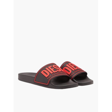 Black & Red Diesel Sa-Mayemi Cc Slides