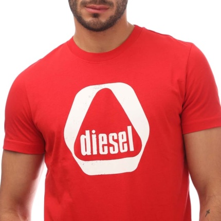 Men's Diesel T-Diegor 7-E T-Shirt in Red